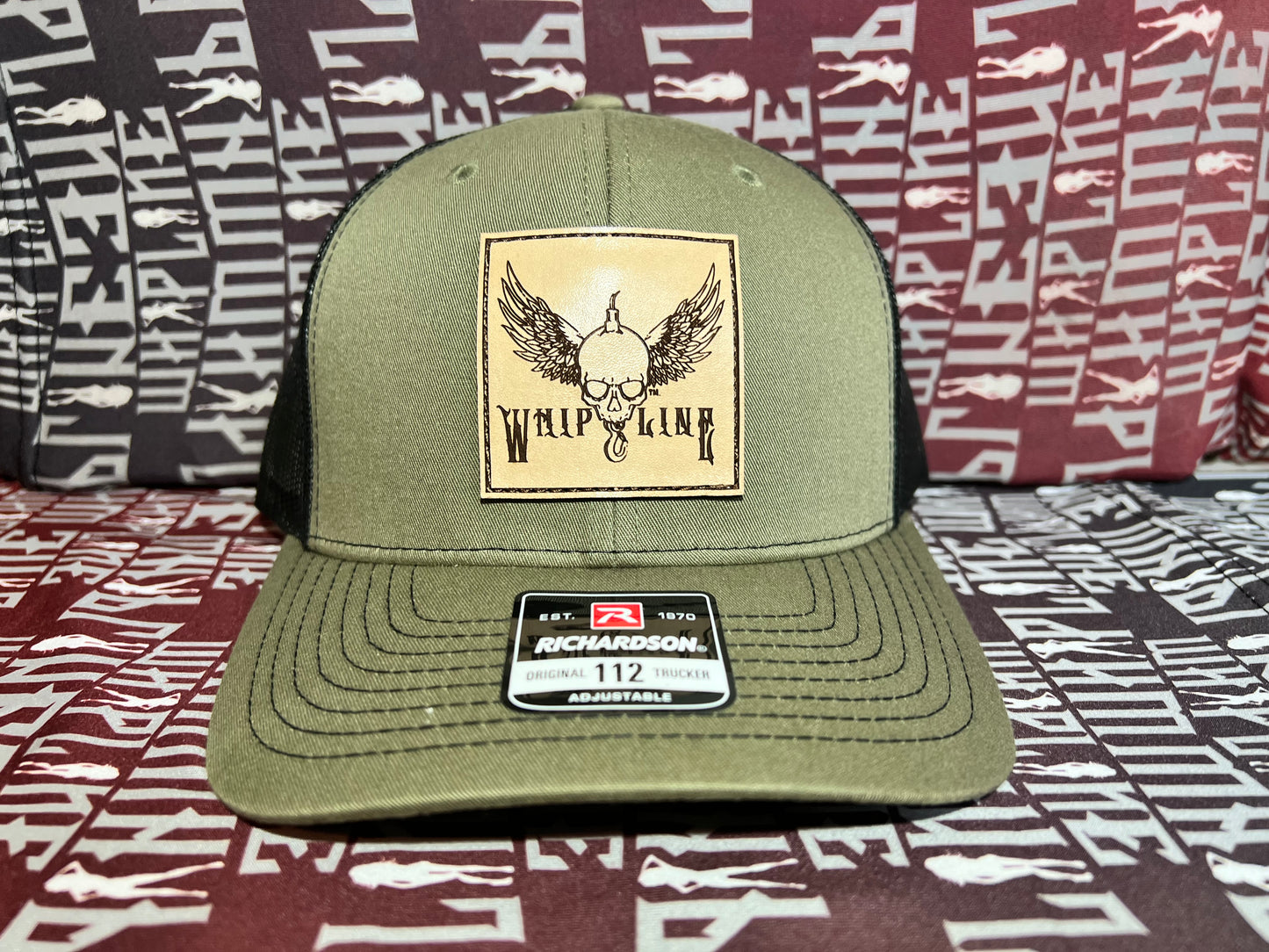 Skull & Wings Leather Patch Hat