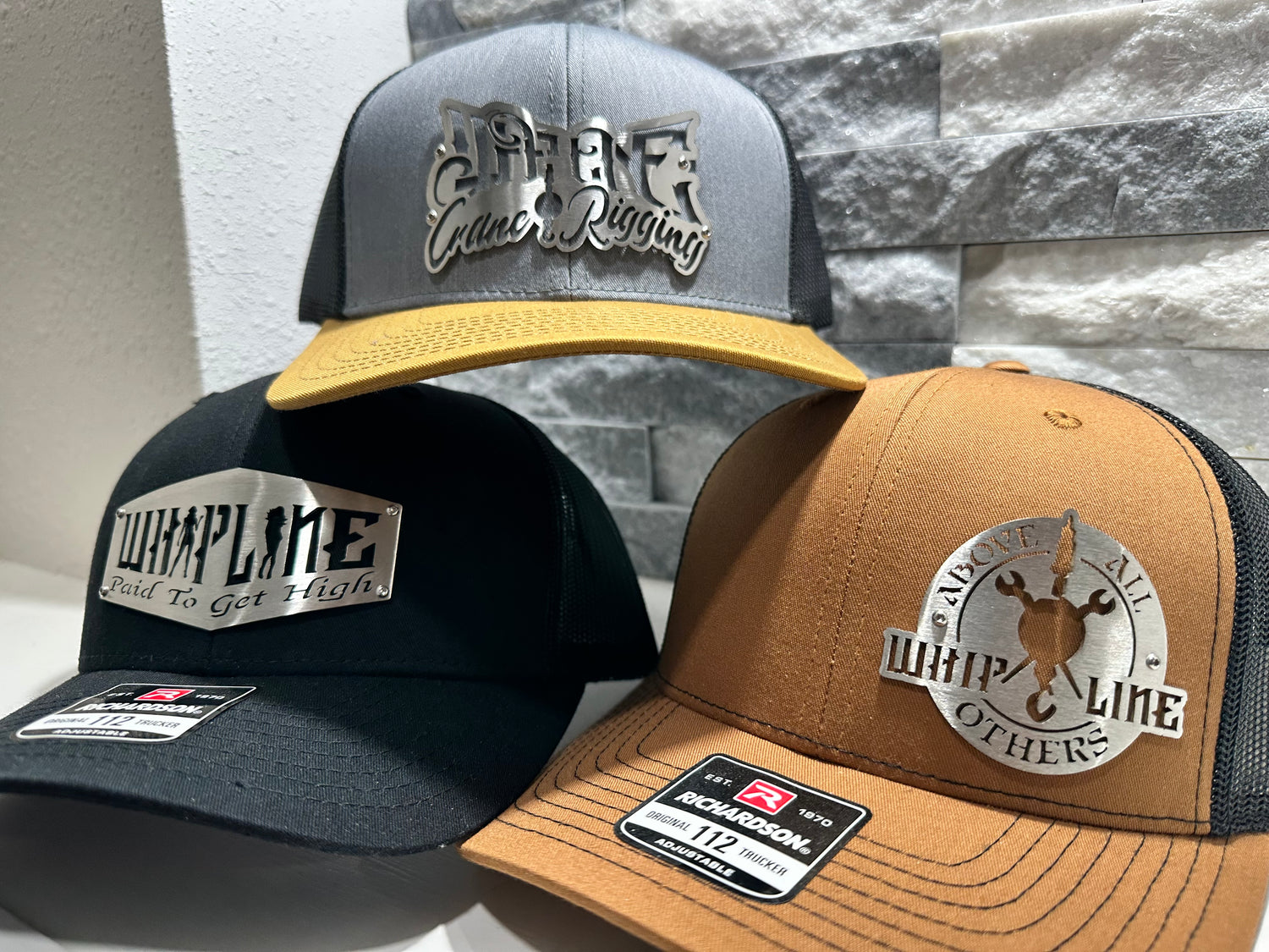 Stainless steel badge hats
